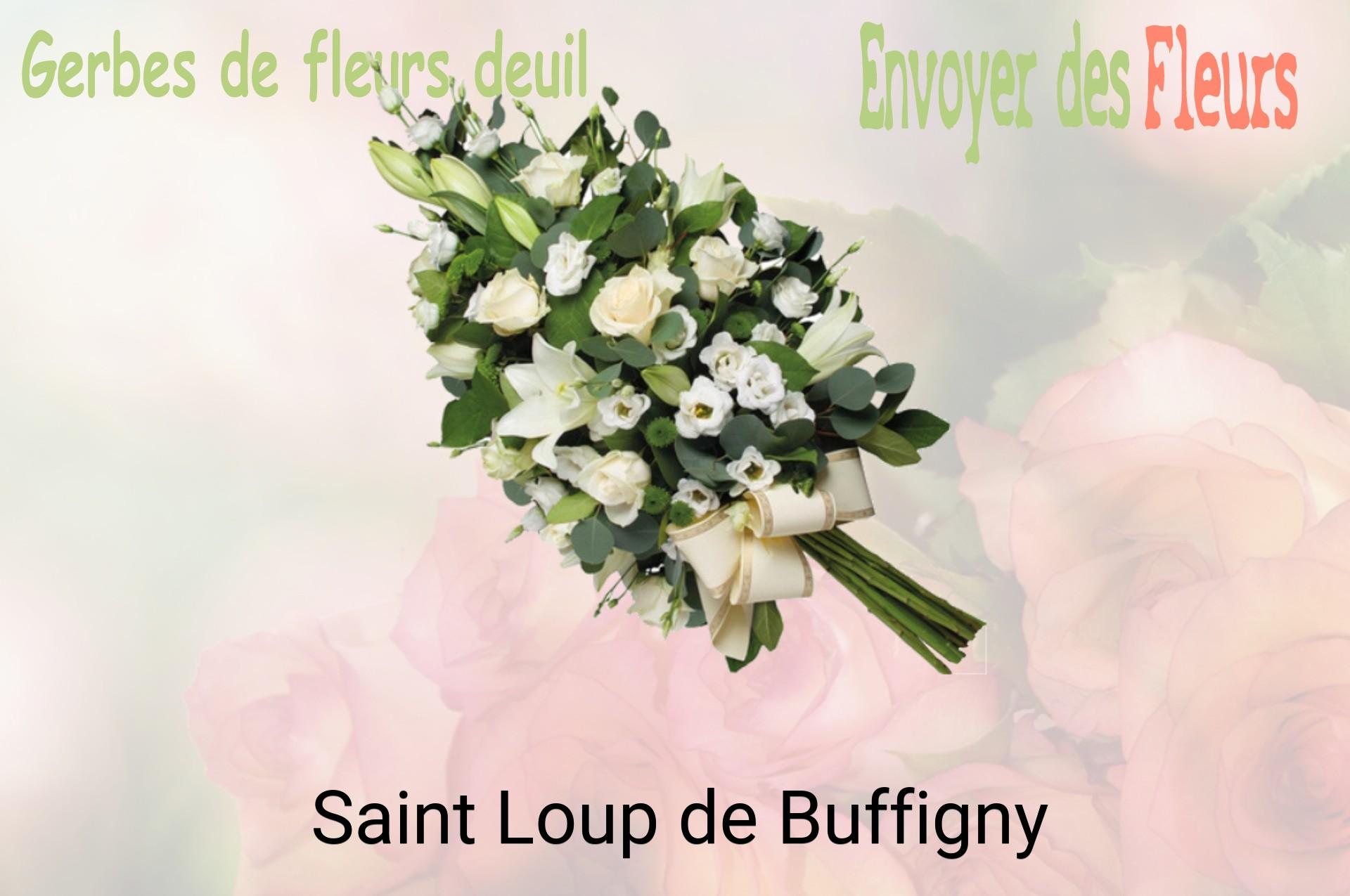 Gerbe de fleurs de deuil livrée à Saint-Loup-de-Buffigny